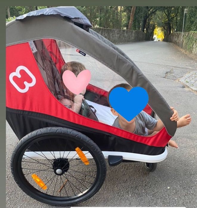 Reboque de bicicleta 2 em 1 Hamax Decathlon