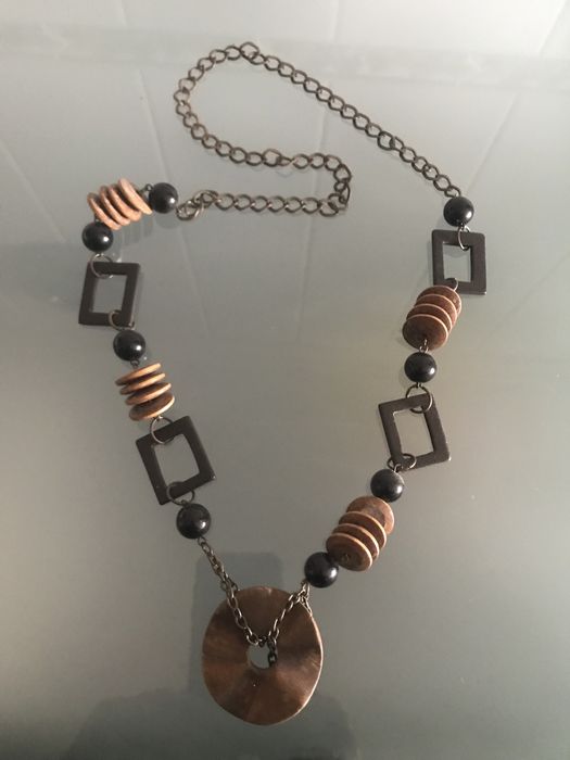 Colar comprido e brincos Mexicano