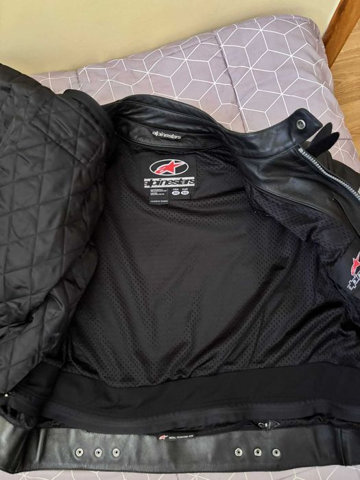 Casaco de Couro Alpinestars Original - Tamanho EUR 50 (M/L) - Com Proteções - Como Nova