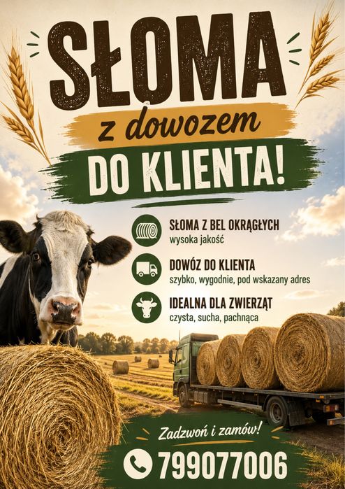 Słoma balot baloty pszenna 2026 - już dostepna !!!