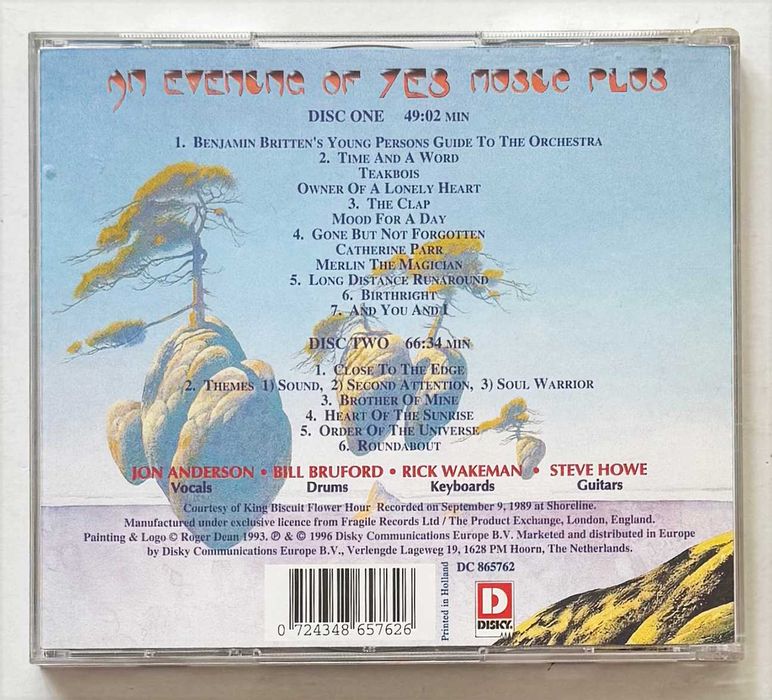 2 CD_Anderson Bruford Wakeman Howe, An Evening Of Yes Music Plus. Muito estimado, como novo.