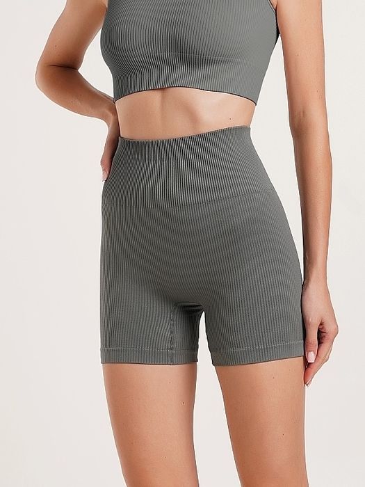 Велосипедки в рубчик оливкові, мятні в рубчик для спорту S/M