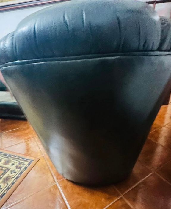 Sofás conjunto de 3 sofás Vintage em Pele