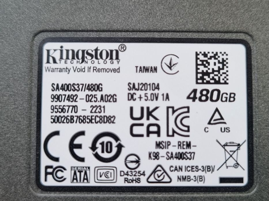 SSD накопитель KINGSTON 480gb  sata-3