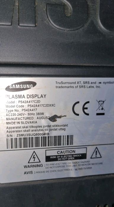 Телевізор samsung 42 дюйми на запчастини