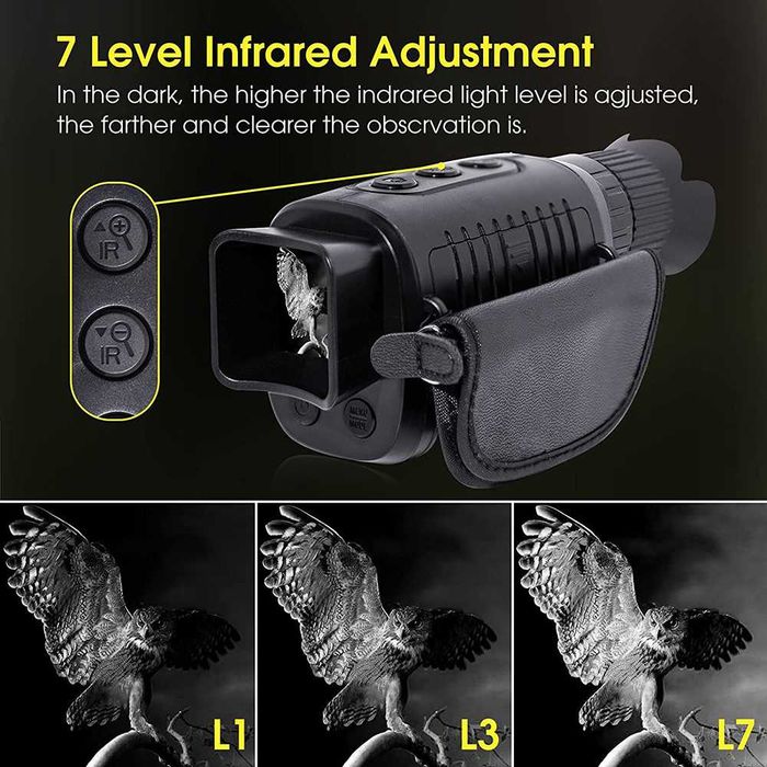 Camara visão nocturna infravermelhos caça telescopio escuro 1080p NOVO