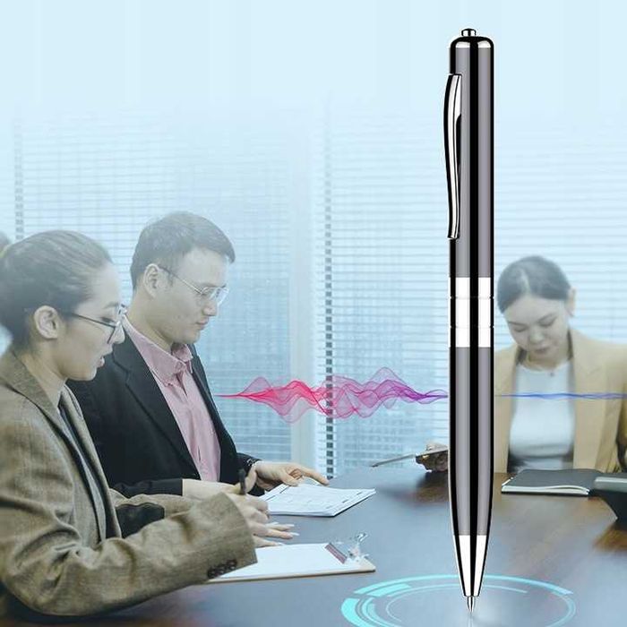 Dyskretny Dyktafon Szpiegowski w Długopisie - Nagrywaj do 15H + 8GB