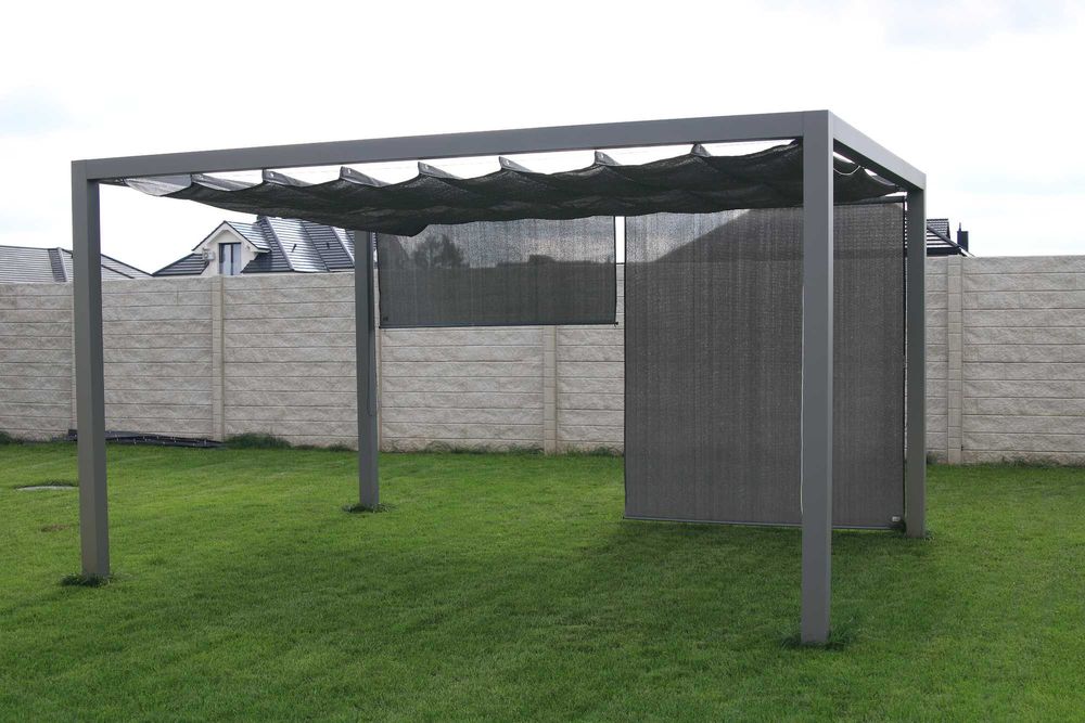 pergola ogrodowa aluminiowa, rolety, wysoka jakość