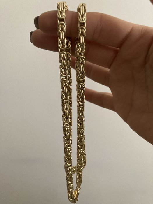 Złoty łancuszek męski 585 14K splot królewski 32,5g 64cm Włoski