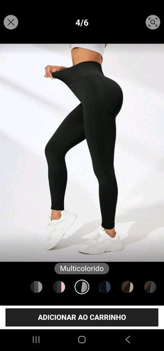 Calças leggings elásticas conjunto 3