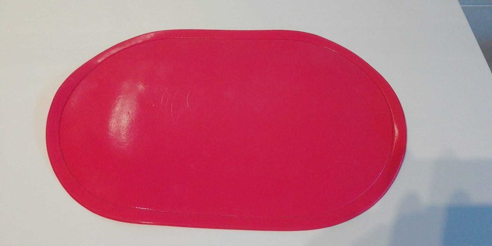 4 Individuais borracha impermeáveis vermelhos