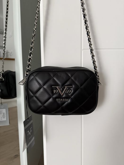 Nowa Torebka 19V69 Italia | Czarna Pikowana
