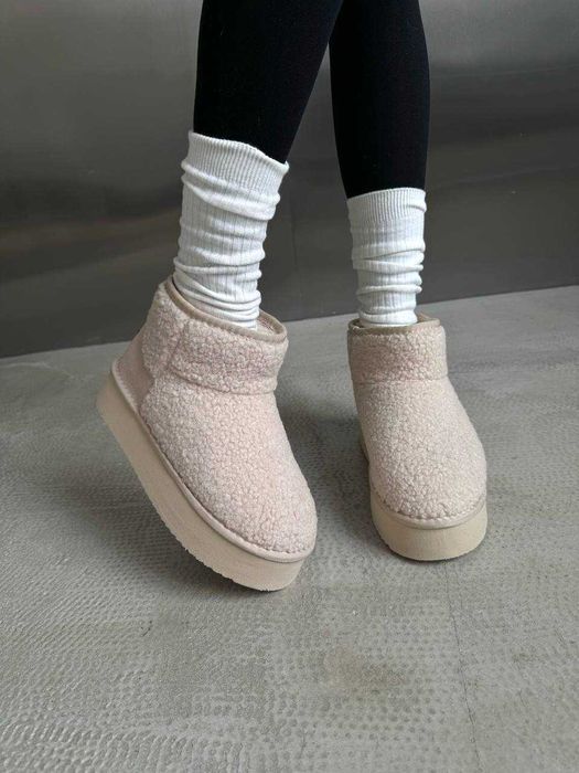 Уггі UGG Ultra Mini Platform Teddy Sand premium угги