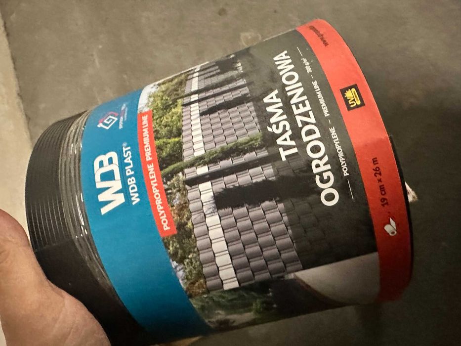 Taśma ogrodzeniowa WDB PLAST Premium 19cm x 26m – 700g/m² (Antracyt)