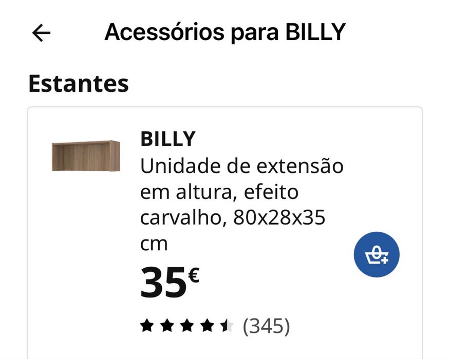 Estante Billy Ikea carvalho