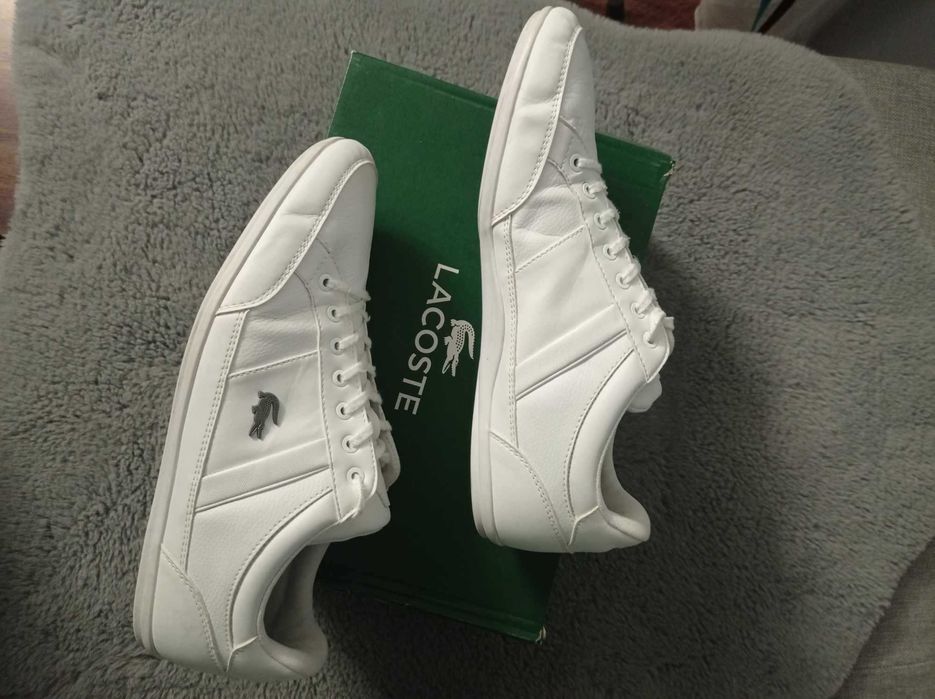 Buty Lacoste Chaymon rozmiar 43 skóra białe skórzane trampki j Nowe 28