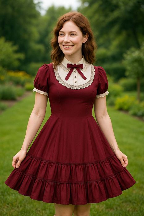 Suknia kostium Lolita elegancka z koronką cosplay L/XL