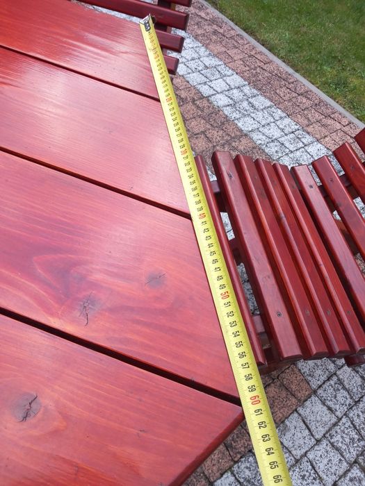 Zestaw mebli ogrodowych drewnianych