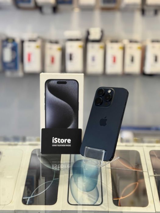 iPhone 15 PRO 128 GB • Blue Titanium • 88% bateria • GWARANCJA • raty