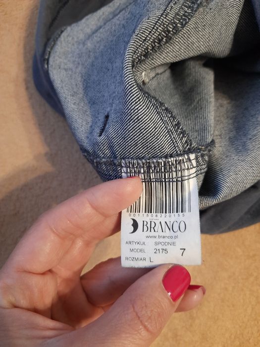 Spodnie jeansowe ciążowe BRANCO, super stan, roz. L