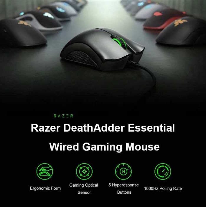Rato Razer DeathAdder Essential Novo