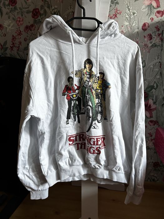 Bluza biała Stranger Things crop krótka