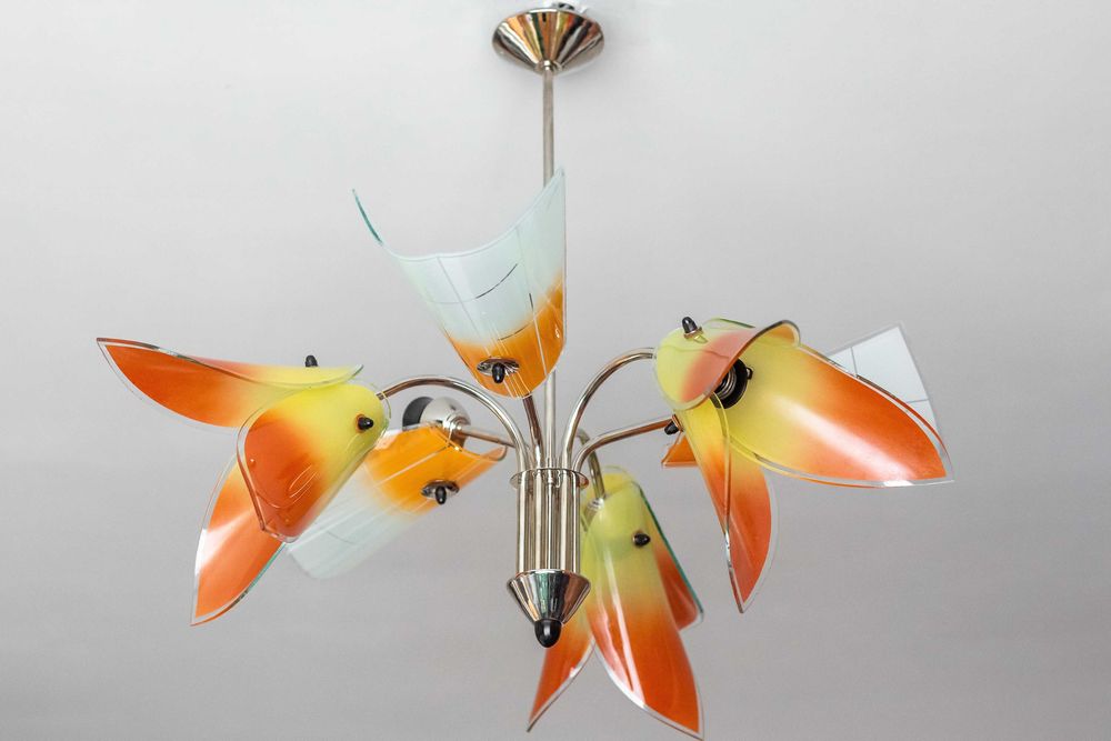 Żyrandol lata 60 New Look Pop-Art Mid-Century Vintage PRL