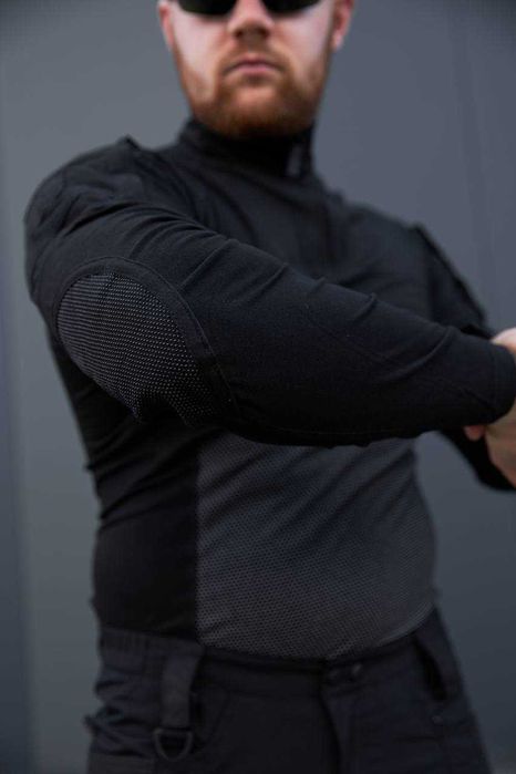 Тактична військова чоловіча бойова сорочка убакс Tactical Чорний S-3XL