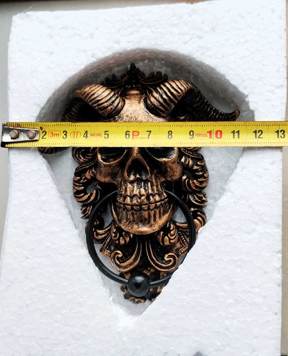 Aldraba Porta Puxador Batente Skull