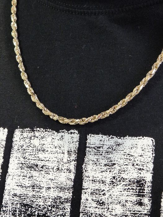 Złoty łańcuszek męski kordel diamentowany 60 cm p. 585