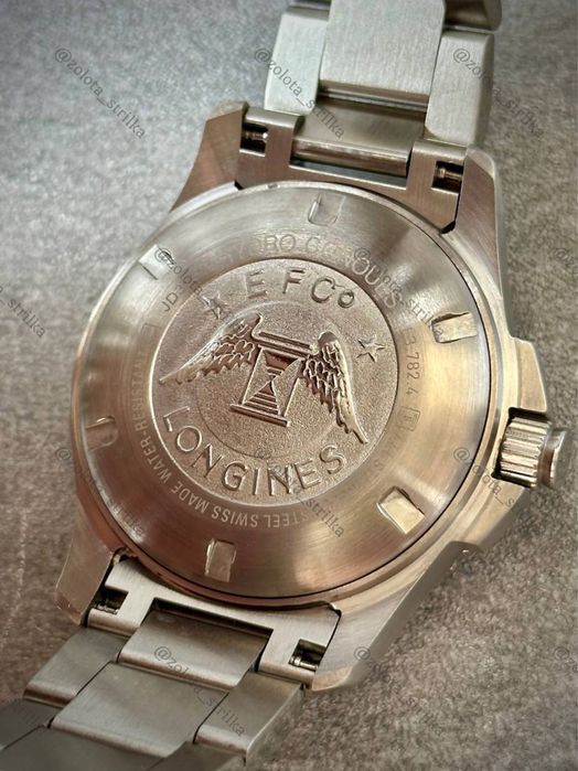 Чоловічий годинник дайвер LONGINES HYDROCONQUEST L3.841.4.96.6 41/44мм