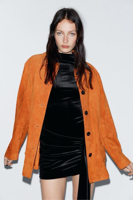 Куртка з 100% замші Zara M