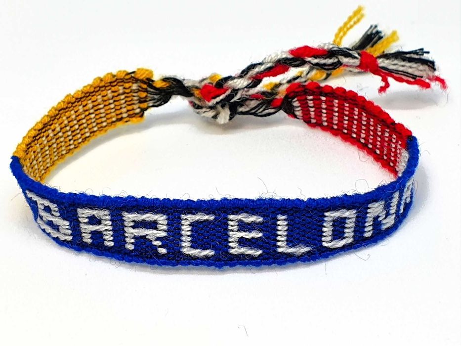 Bransoletka Barcelona kolory pleciona wiązana