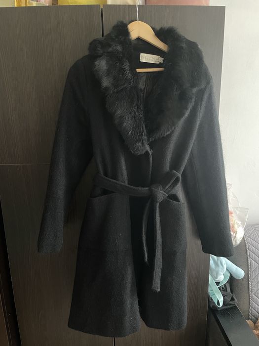 Чорне пальто  евро зима