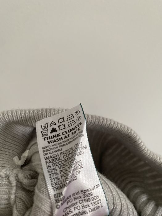 Legginsy szare dzianinowe getry 86 Marks & Spencer jak newbie