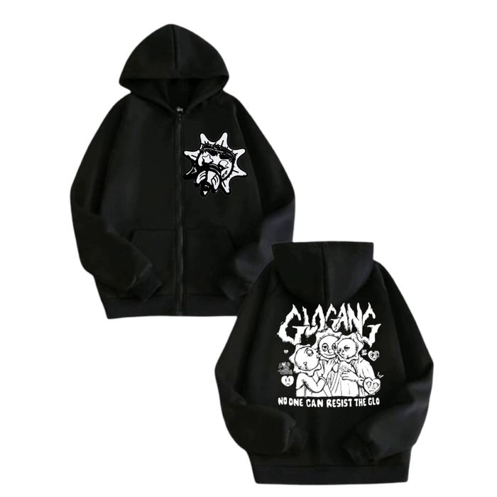 Зип- Худи Glo Gang Logo унисекс гло гэнг толстовка кофта лонгслив New