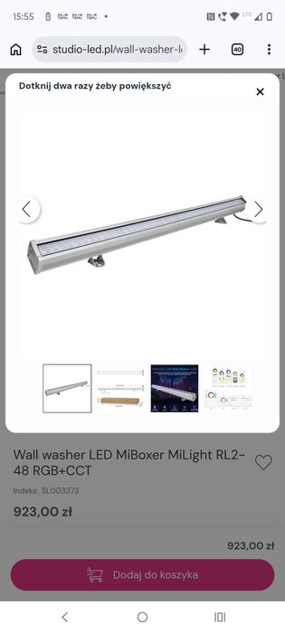 Inteligentne oświetlenie 2 szt lampy mi Light 1800 LM