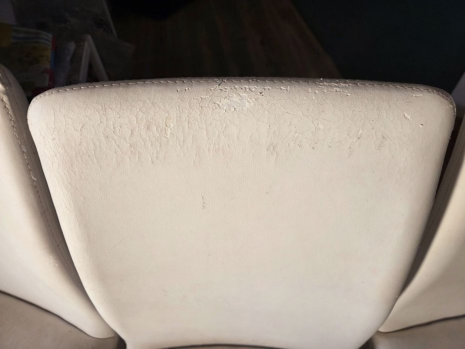 4 Cadeiras de Sala de Jantar Modernas em Polipele Branca
