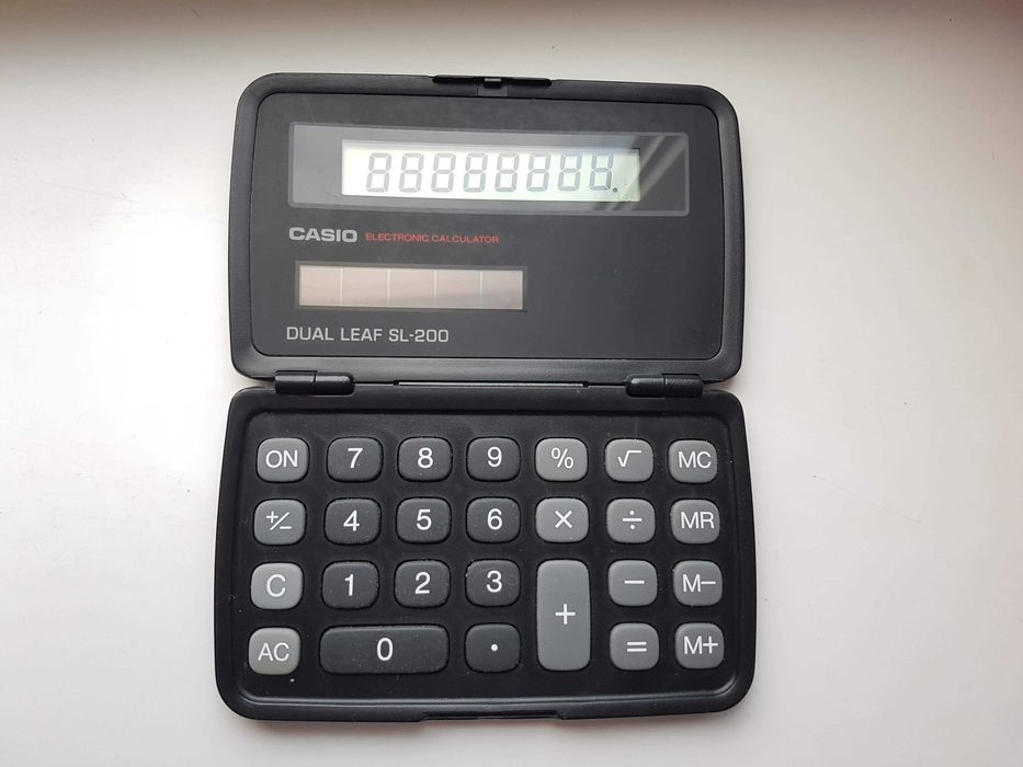 Калькулятор Casio SL-200, сонячна батарея.