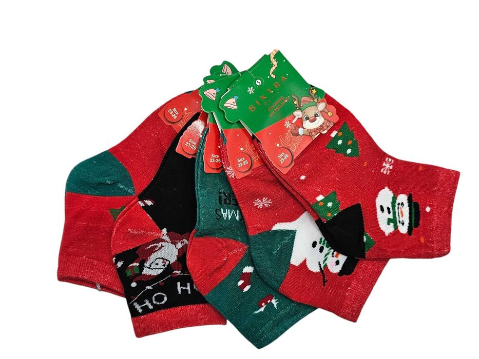 5x Skarpety świąteczne dziecięce 23-26