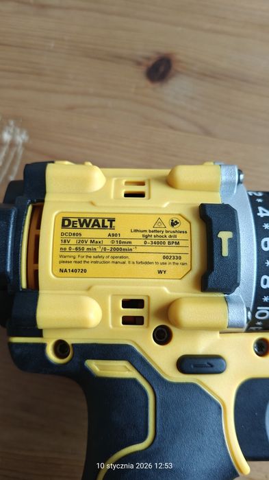 wiertarko wkretarka dewalt dcd805