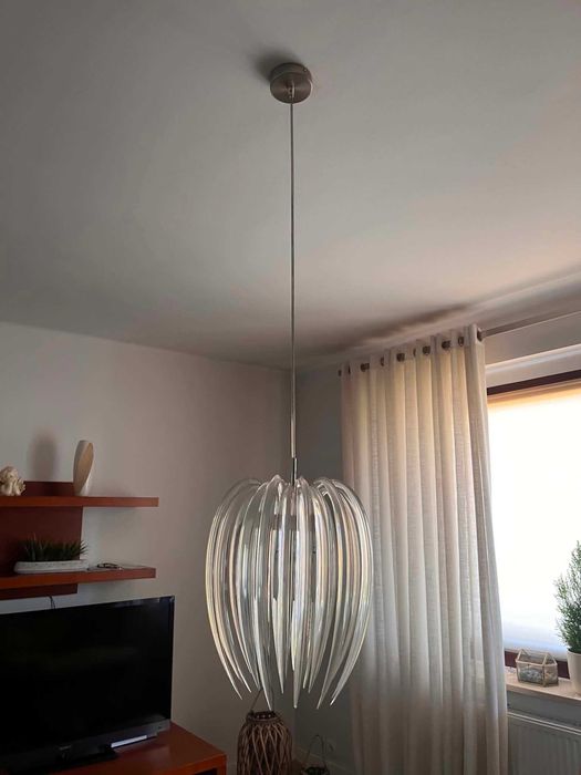 Komplet mebli do salonu - szafka RTV + półka + stolik + lampa