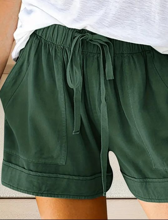 Damskie szorty, spodenki - zieleń wojskowa rozmiar L