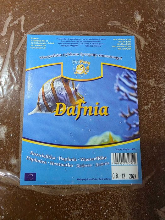 Rozwielitka Dafnia Pokarm mrożony 500g