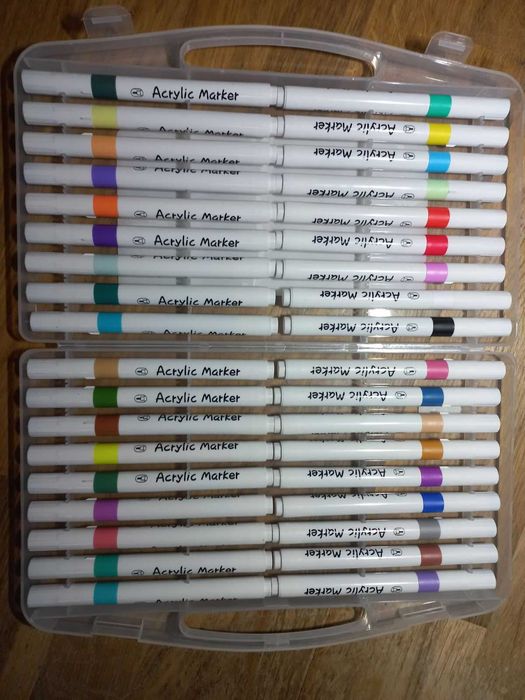 акрилові маркери набір набор акриловых маркеров 12/24/36шт