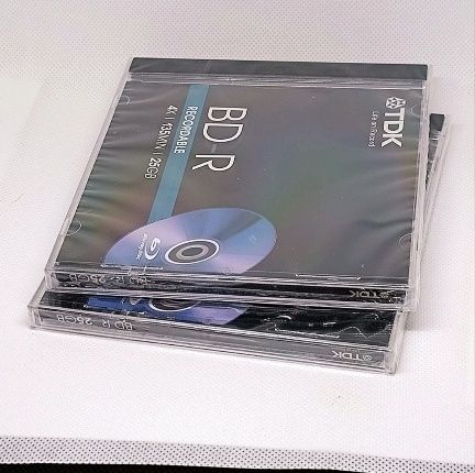 Pack de 2 TDK BD-R 25GB Blu-ray Recordable Disc - 4x 135min Novos/Selados