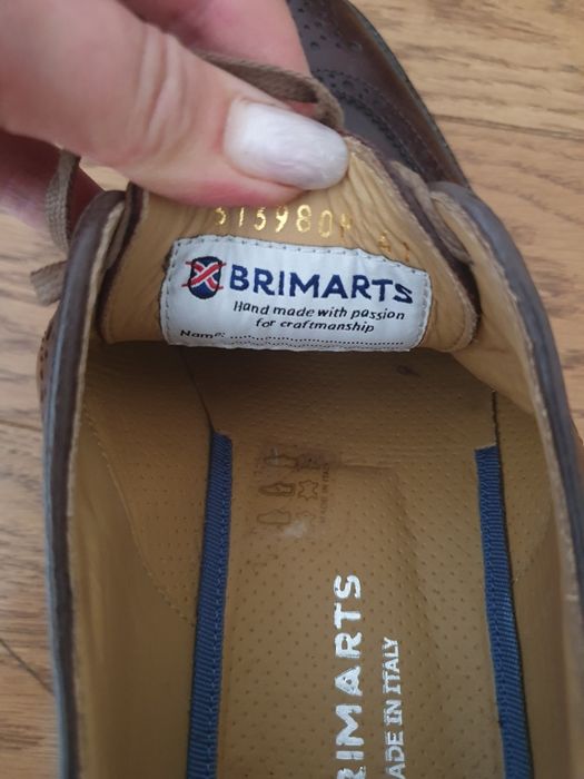 Класичні чоловічі туфлі-броги  Brimarts, шкіряні
