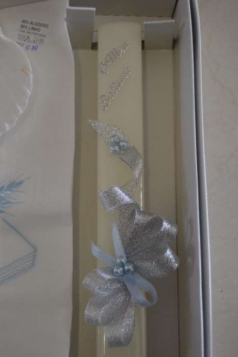 Conjunto Baptizado - Vela + toalha + concha