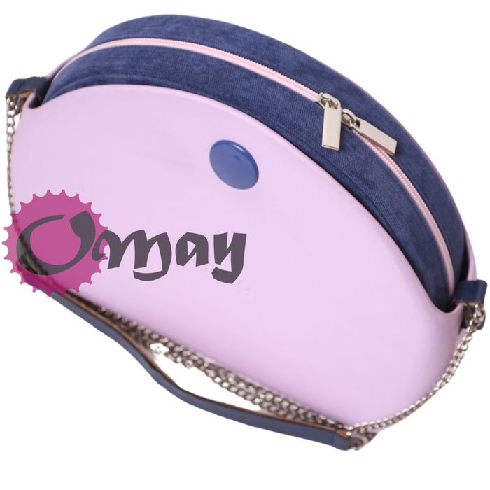 Granatowy organizer do OBAG MOON LIGHT welur róż 2 kieszenie OMAY