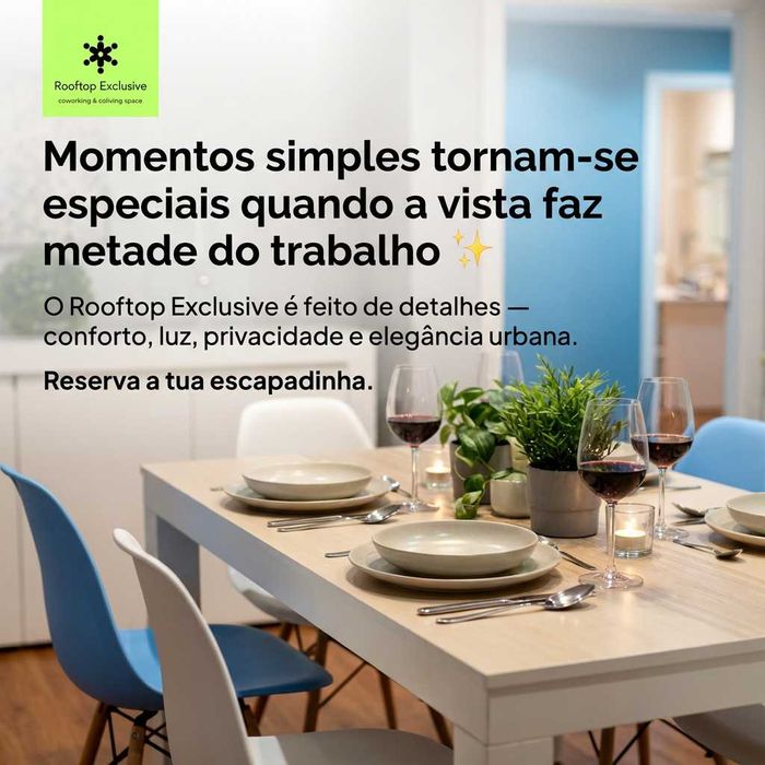 Aluguer por Quarto em Apartamento Exclusivo. Rooftop Exclusive